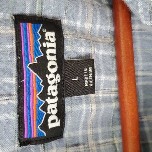 Patagonia Bundle 2 Plaid Button Up Large Dark Blue Plaid & Light Blue Plaid - Picture 11 of 14